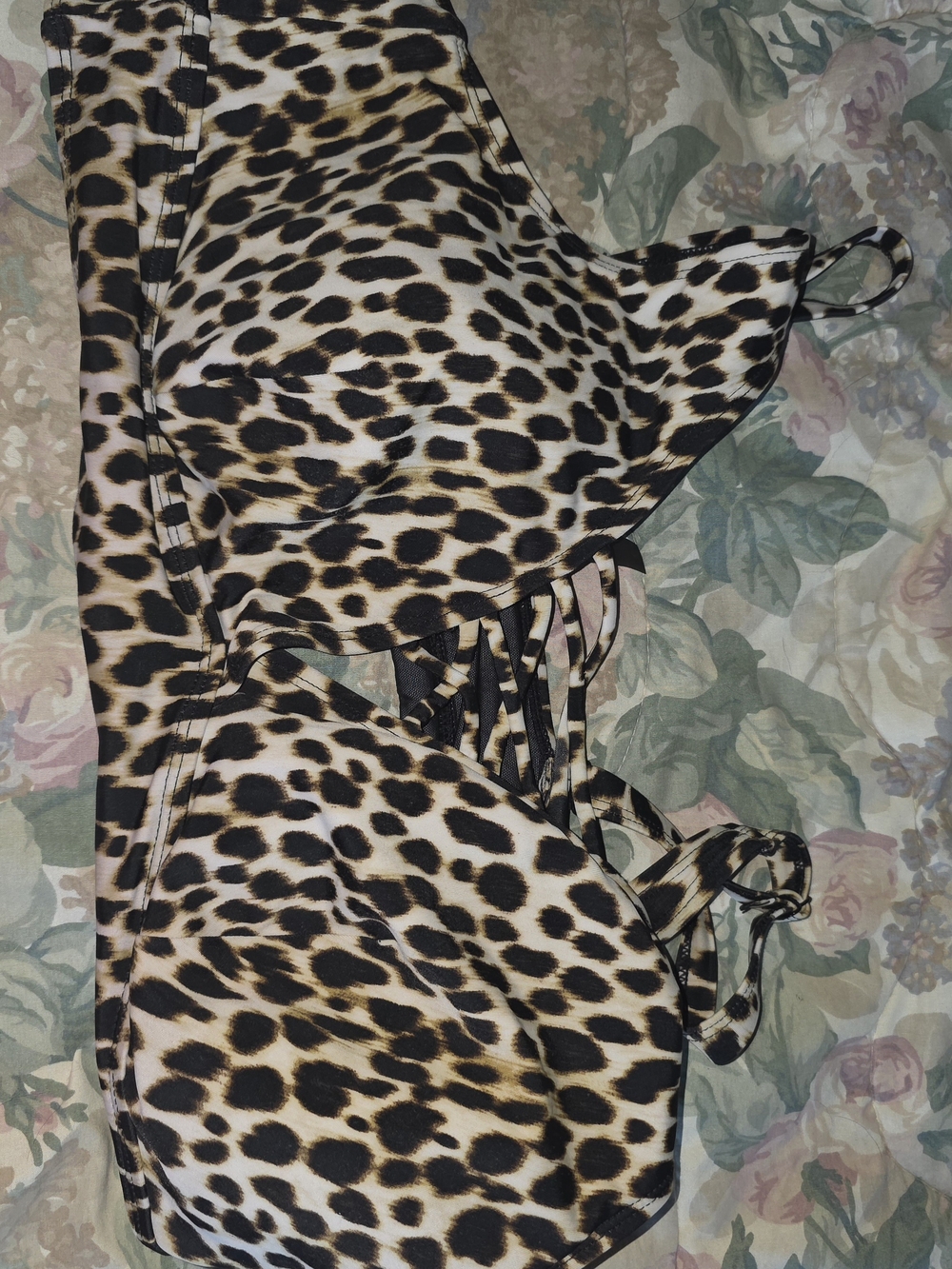 Leopard Print Push-Up Bikini - Animal Print Beige & Black